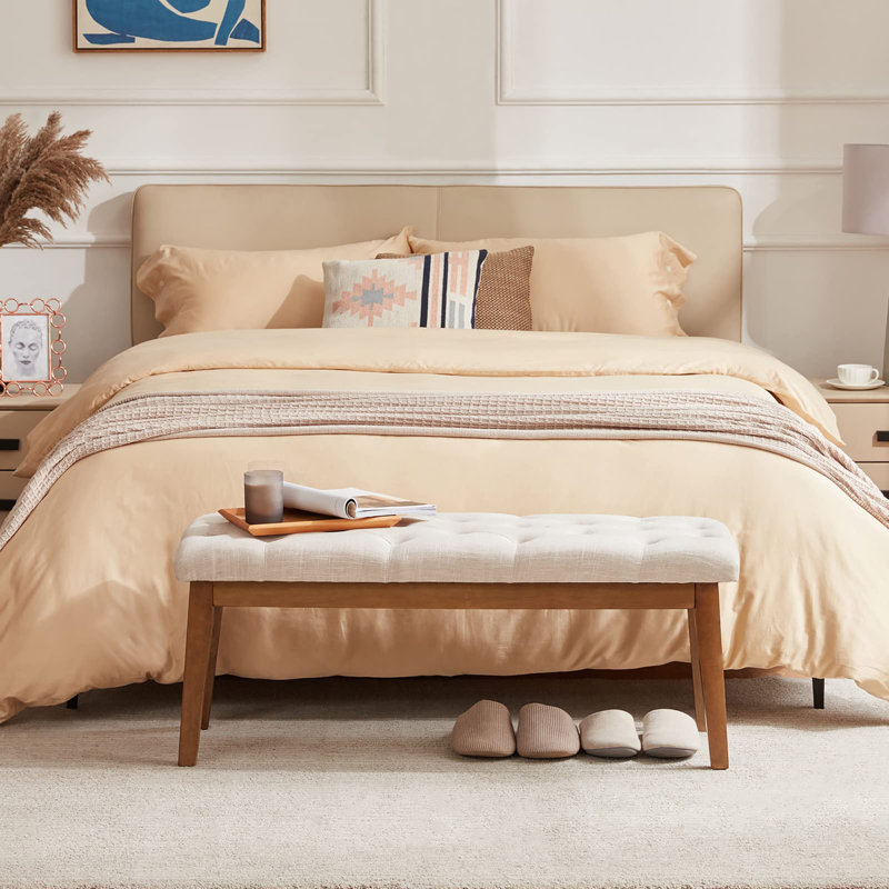 Banc de chambre pour l'extrémité du lit, Beige