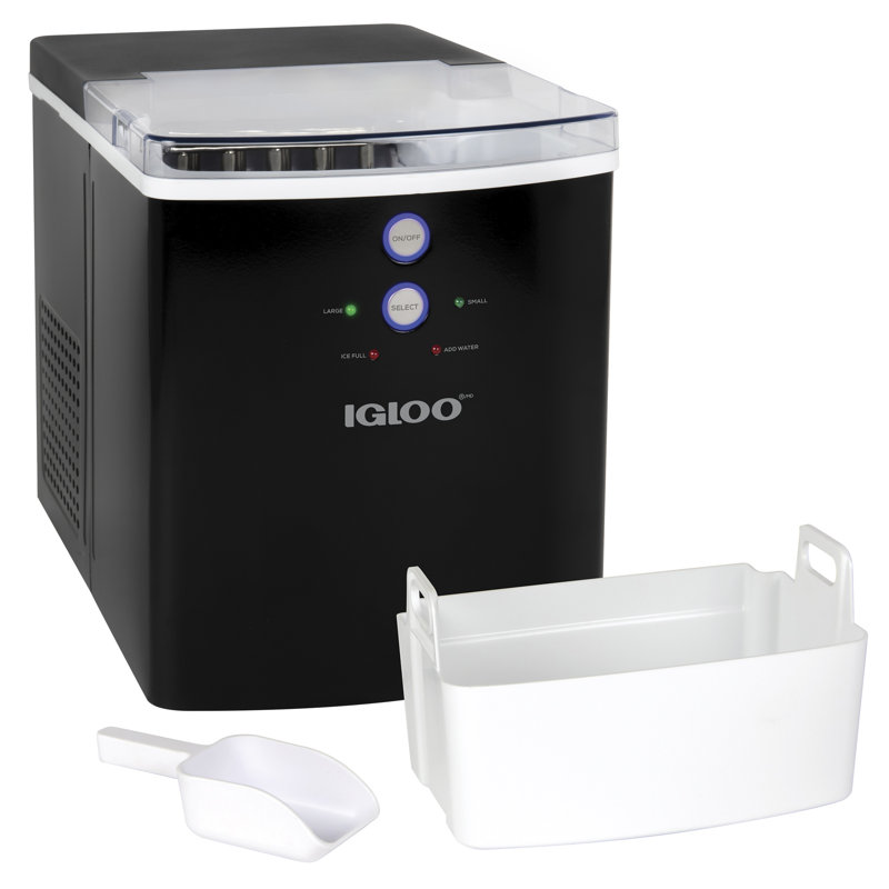 Igloo Premium Countertop Ice Maker Machine, 33 lbs. in 24 hrs. with Ice Scoop and Basket