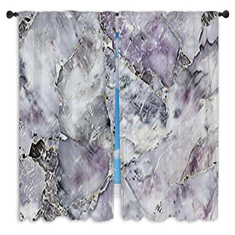 Rideaux de fenêtre lavande avec rideaux en marbre - 2 panneaux_14857, L 40 po x L 82 po