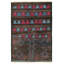 Tapis marocain brun foncé en laine nouée à la main de conception unique 4 pi x 6 pi New Age
