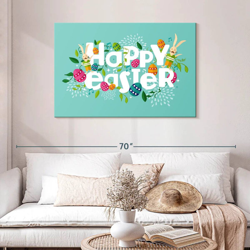 Happy Easter, 30" H x 45" W