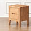Table de chevet 2 tiroirs en bois massif Burlywood