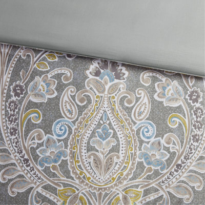 Ensemble d'édredon en coton 6 pièces gris
