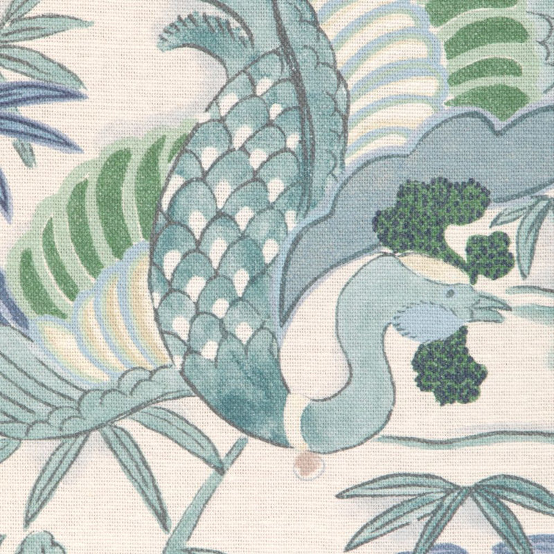 Sakura Print, Blue/Green/Ivory