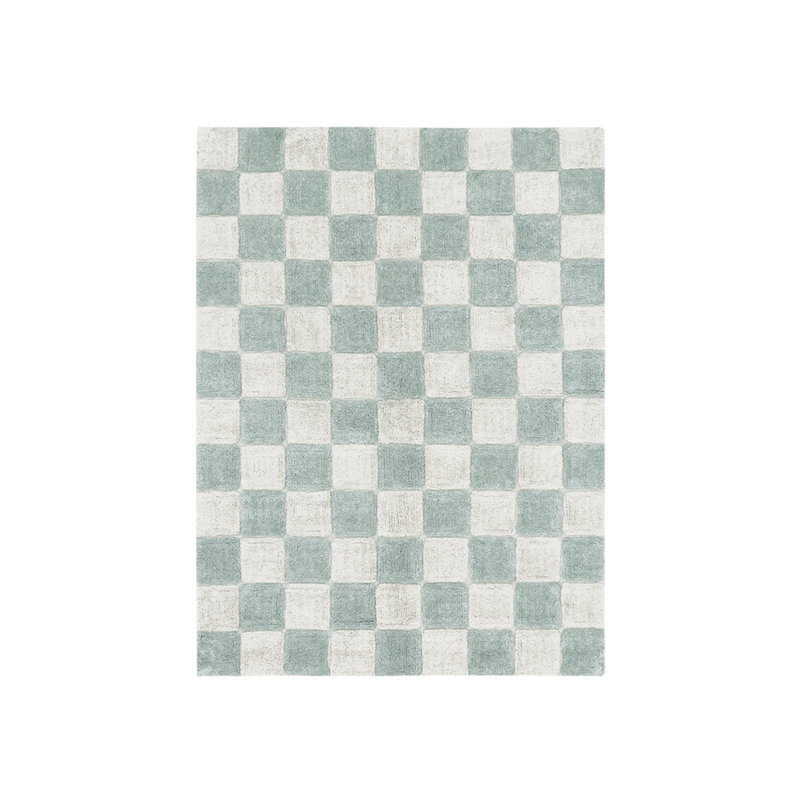 Washable Rug Tiles Blue Sage, Rectangle 4' x 5'3"