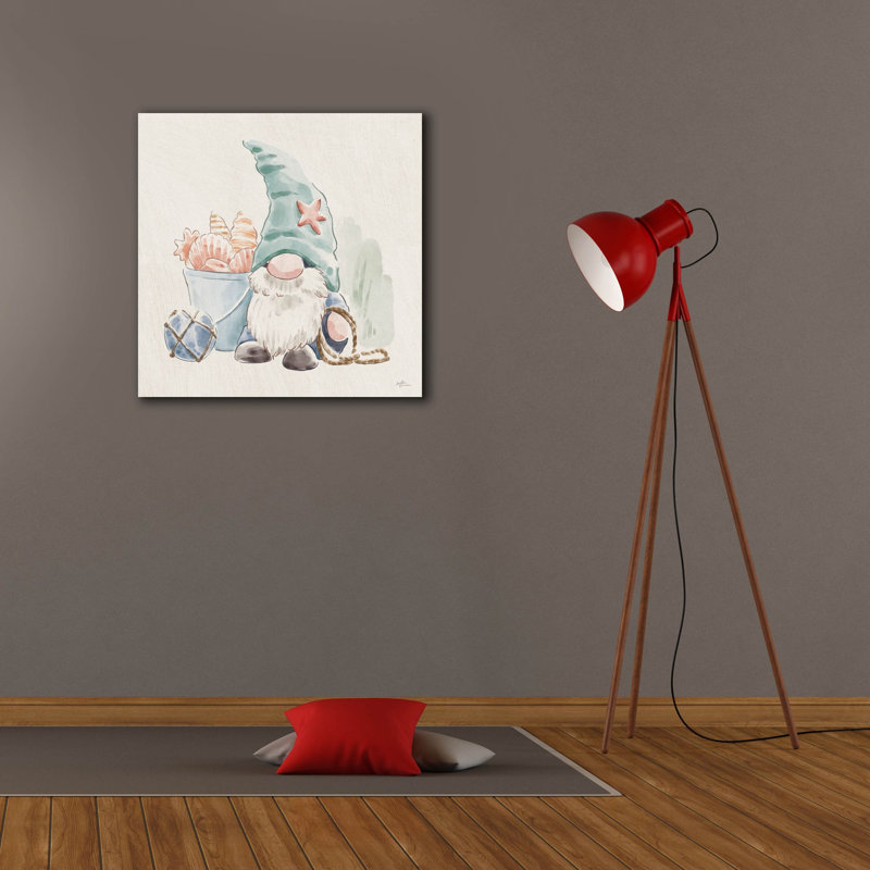 Epic Graffiti 'Beach Gnomes 2' by Janelle Penner Canvas Wall Art, 26" H x 26" W x 1.5" D