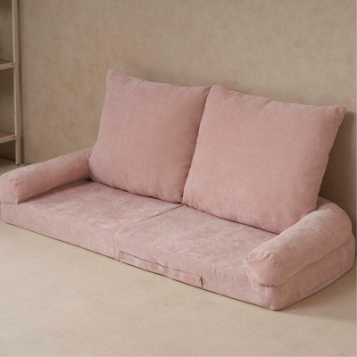 Convertible Fold-Out Single Sofa Bed, Pink, The Right Part Of The Complete Product