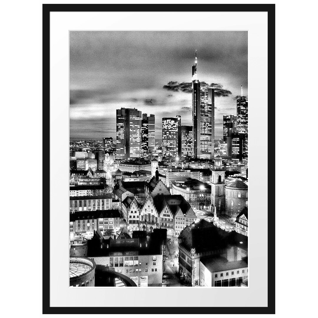 Gerahmtes Poster Frankfurt Skyline