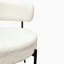 Ensemble de 2 chaises blanches, chaises de salle à manger de style moderne Mid-Century