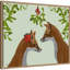 «Foxes and Mistletoe» par Fab Funky, impression sur toile encadrée