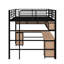 Lit mezzanine double en métal avec bibliothèque-937818684