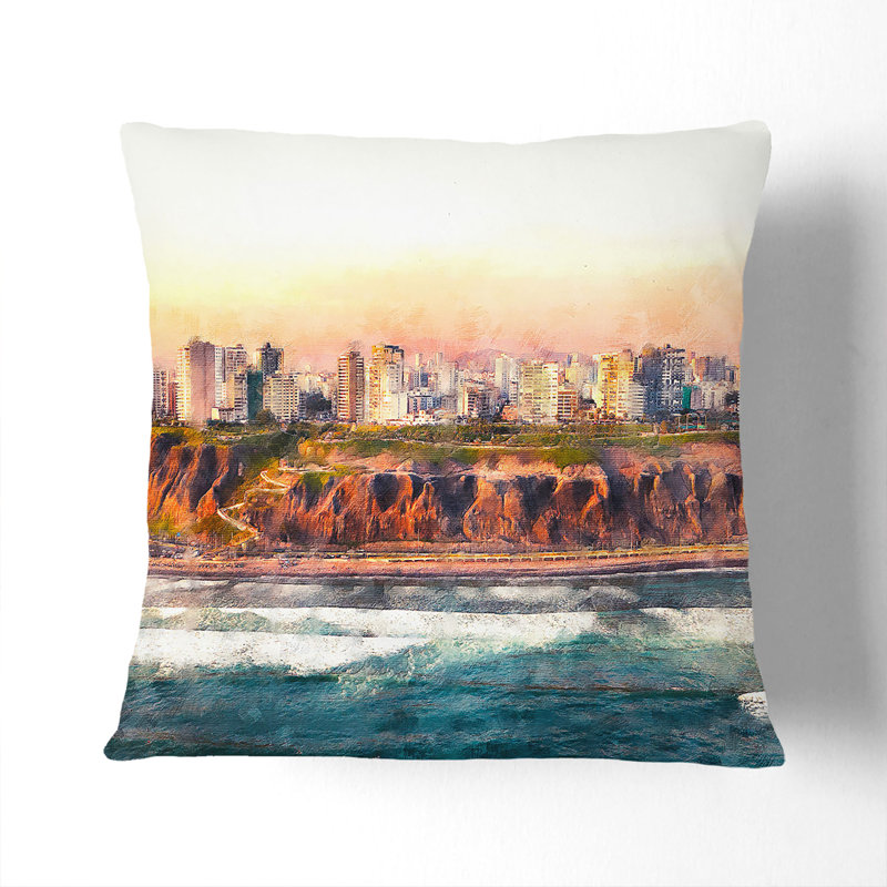 Square Throw Cushion, 40cm H x 40cm W x 15cm D