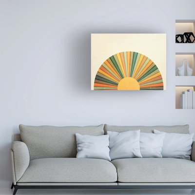 Paysage bohème abstrait Mid-Century