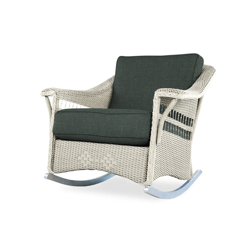 Nantucket Outdoor Rocker Chair, Linen, Callen Celadon