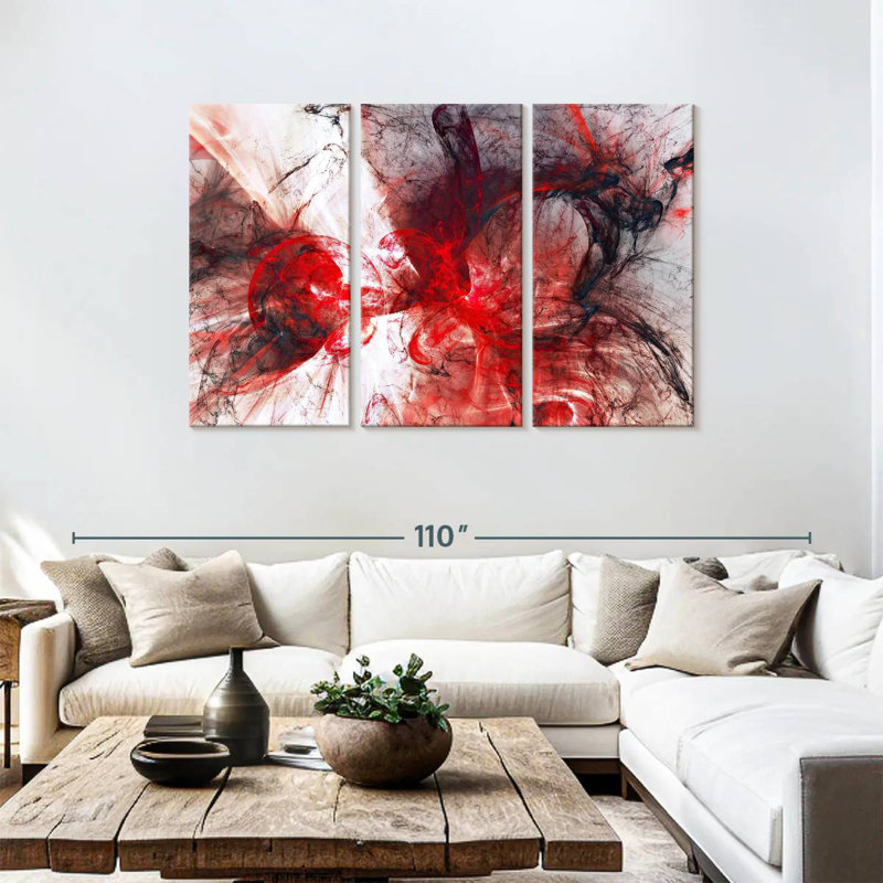 Avery Vampire Blood Abstract, 48" H x 74" W
