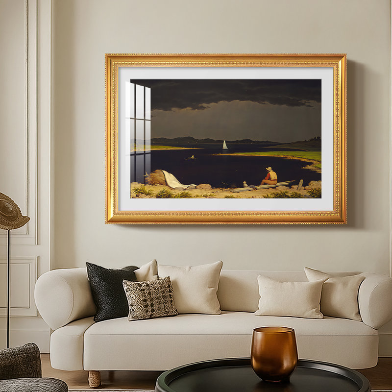 0-Martin Johnson Heade-Custom Framed Canvas, Beaded Florentine Gold, Yes, 30X44