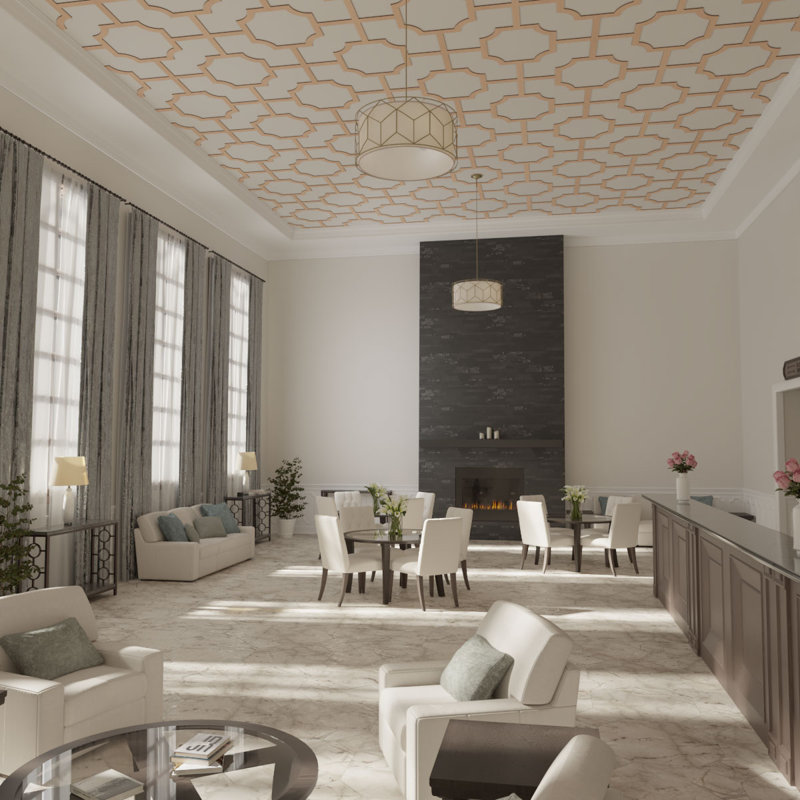 Charpente de plafond décorative Bradley, H 33 po x l 33 po x P 0,375 po, Aulne