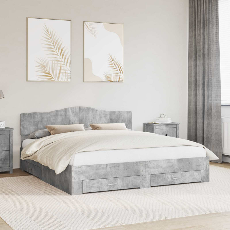 Bed, Concrete Grey, Super King (6')