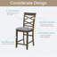 Chaises de salle à manger seulement, ensemble de 4 chaises à hauteur de comptoir en bois