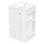 Meuble-lavabo autoportant avec lavabo en céramique et armoire de rangement-2023302203
