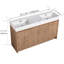 Ensemble de meuble-lavabo autoportant double 60 po avec plateau en résine et 2 tablettes Allsun