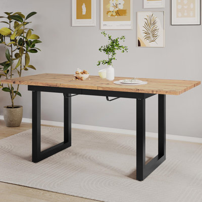 Darence Extendable Metal Base Dining Table