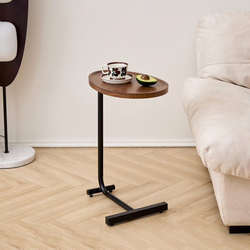 2-Pieces C-Shaped Side Table, C Shaped End Table, Side Table For Couch And Bed, Small Side Table For Small Spaces