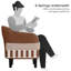 Petit fauteuil demi-tonneau en cuir Alina-831063992