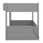 Grand lit superposé avec tablettes intégrées, espace de rangement, éclairage DEL et port USB-402058667