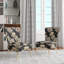 Chaise d'appoint rembourrée Golden Golden Beige and Black Flowers Elegance