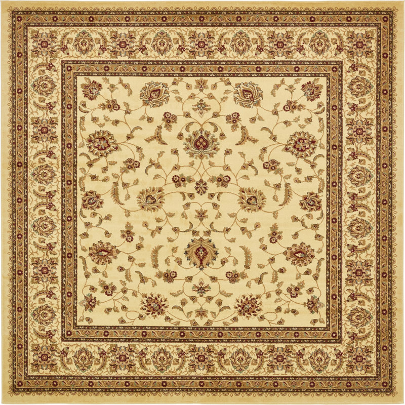 Tapis oriental Niles, Crème, Carré 10pi