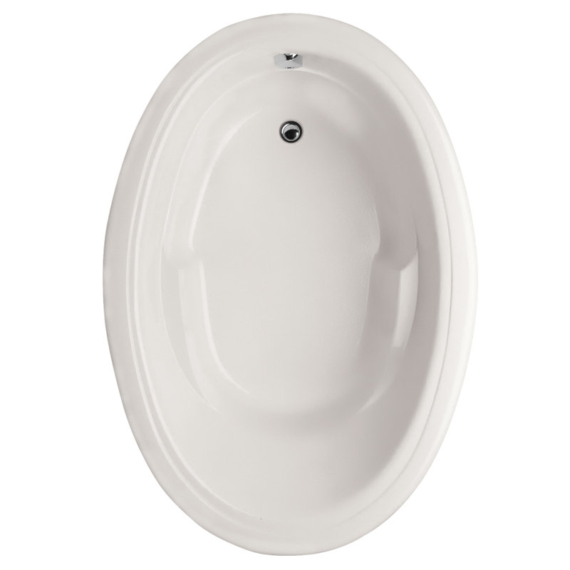 Riley 72'' L Air Bathtub, White, Polished Nickel