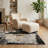 Rug Branch Atlas 7' x 10' (6'7" x 9'6") Black/Beige Abstract Patchwork Indoor Area Rug, Modern, Medium Pile, Stain-Resistant Carpet - Living Room, Bedroom, Dining Room, and Kitchen-797854111