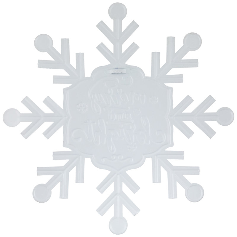 Merry And Bright Snowflake Metal Wall Sign - 15.75"