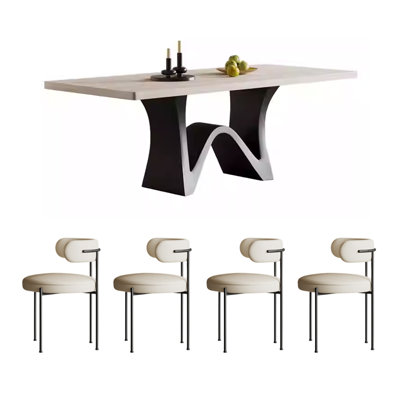 Modern Light Luxury Rock Slab Rectangular Table