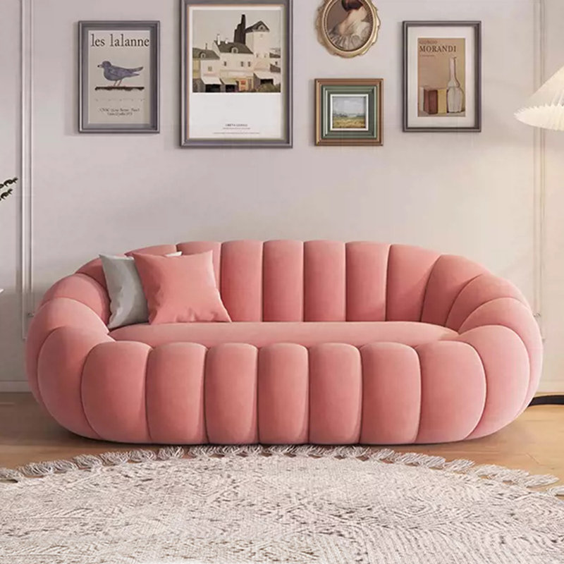 Nerau 70.9'' Upholstered Sofa, Pink Polyester Blend