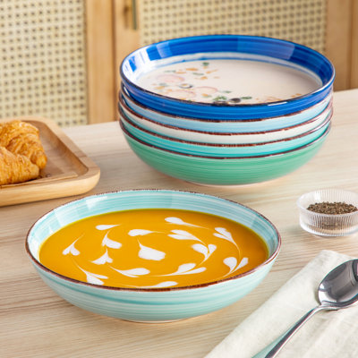 24 Piece Stoneware Dinnerware Set - Service for 6
