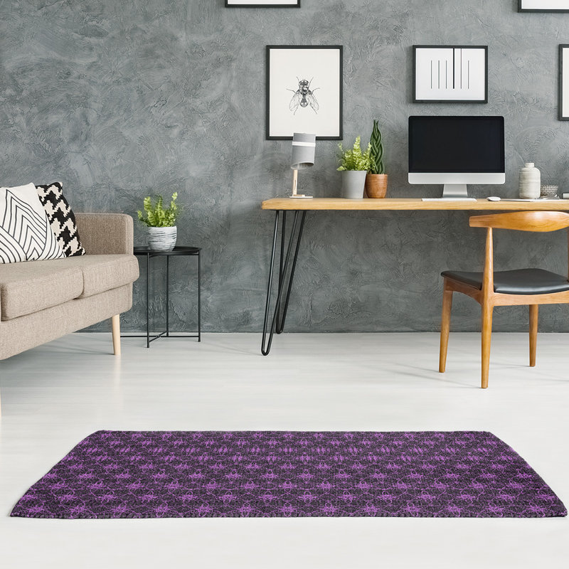 Chenille Toile Indoor Rug, Rectangle 5' x 7'