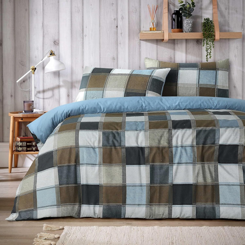 NewEdgeBlinds Duvet Cover Set with Pillowcases, Single Duvet Cover Set + 2 Pillowcases, Brown