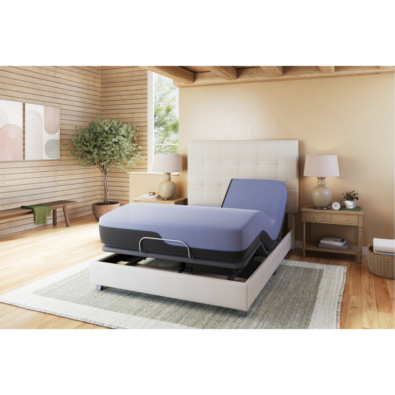 Adjustable Base And 12 Inch Mattress - High Support Foam, Queen Size Flex Head Memory Foam Structural Foundation,