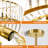 14.5" 4-Light Semi Flush Mount Ceiling Light Gold Frame Bright (Bulbs Not Included)-847492773