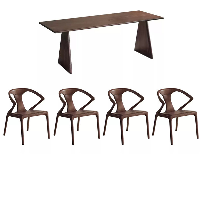 Solid wood modern dining table sets., 29.53"H x 62.99"L x 27.56"W