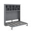 Grand lit escamotable avec tablettes et port USB