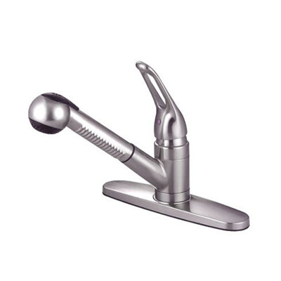Robinet de cuisine à poignée simple avec poignée coulissante central à