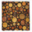 Rideau de douche à cercles abstraits en bois brun Hardy + crochets-1490589599