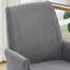 Fauteuil de bureau ergonomique gris, conception en velours côtelé, élégant pour la maison ou le bureau