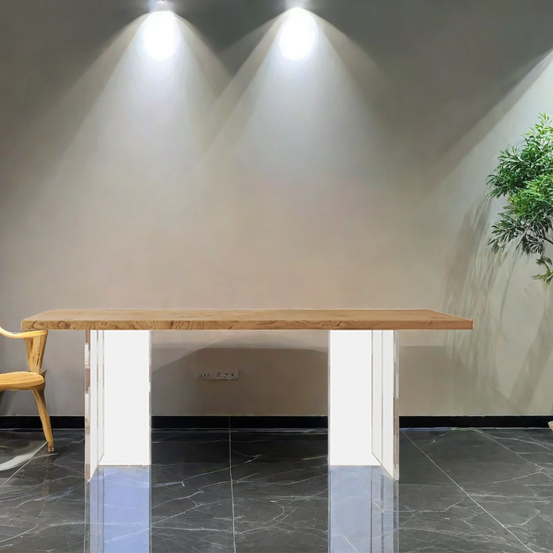 Table de salle à manger Tyee Wabi-sabi Feng, H 29,5 po x L 78,7 po x l 35,4 po