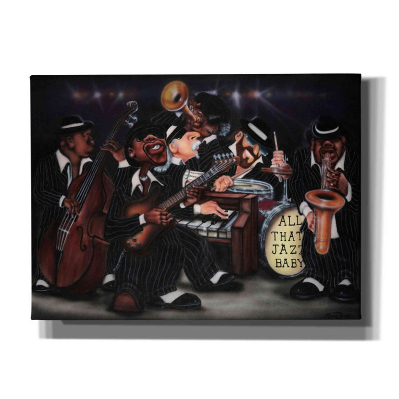 «Winston Porter All That Jazz» par Leonard Jones - impression sur toile tendue, H 40 po x l 54 po x P 1,5 po