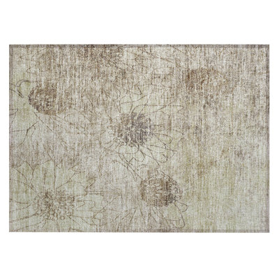 Machine Washable Indoor/Outdoor Leavittsburg ACN2235 Floral Rug