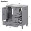 Ensemble de meuble-lavabo moderne avec lavabo 30 po, meuble-lavabo moderne avec porte à fermeture douce et 3 tiroirs, structure en bois massif-130140600-130140602